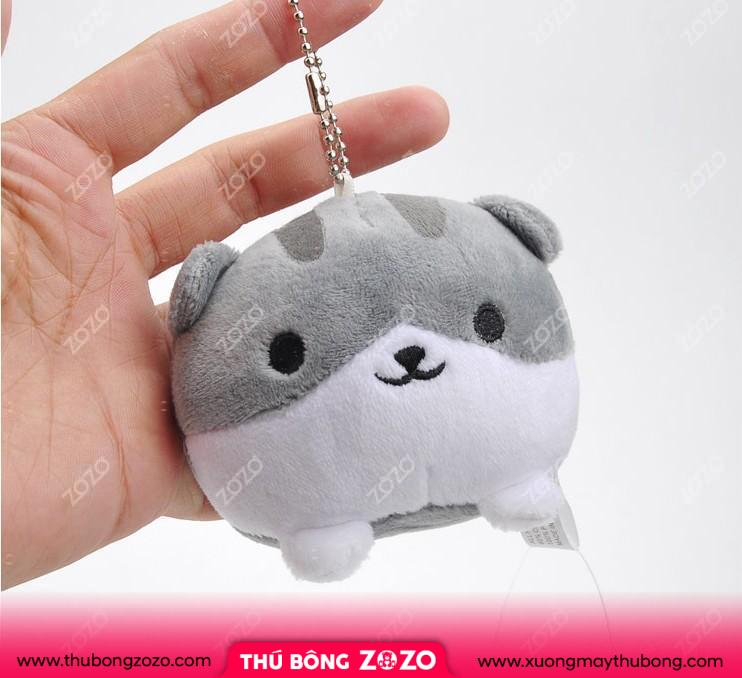 HCM]Móc khóa gấu bông mèo Neko Atsume cao 8 cm (màu xám) | Lazada.vn