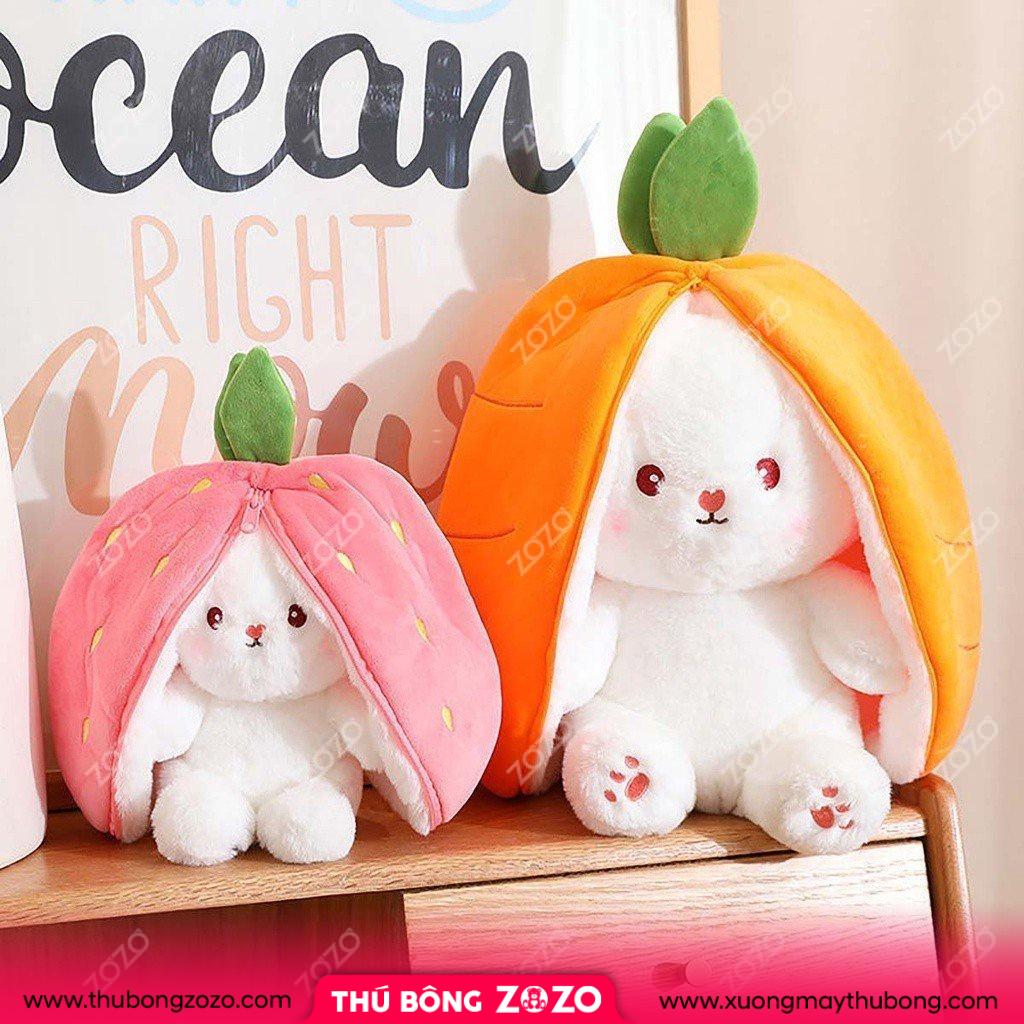 Gấu Bông Thỏ Tai Dài To Úp Quả Dâu Tây Ôm Ngủ Túi Trong Củ Cà Rốt Bunny Baby Cute Mini Nhỏ Xinh Dễ Thương Giá Rẻ Cho Bé | Shopee Việt