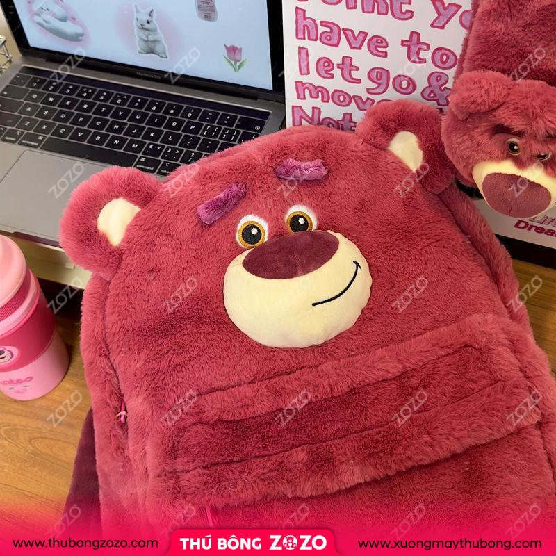 Ba lô Gấu Dâu Lotso Lông Mịn, Balo Gấu Dâu Mẫu Mới Xịn Mịn Size Lớn | Shopee Việt Nam