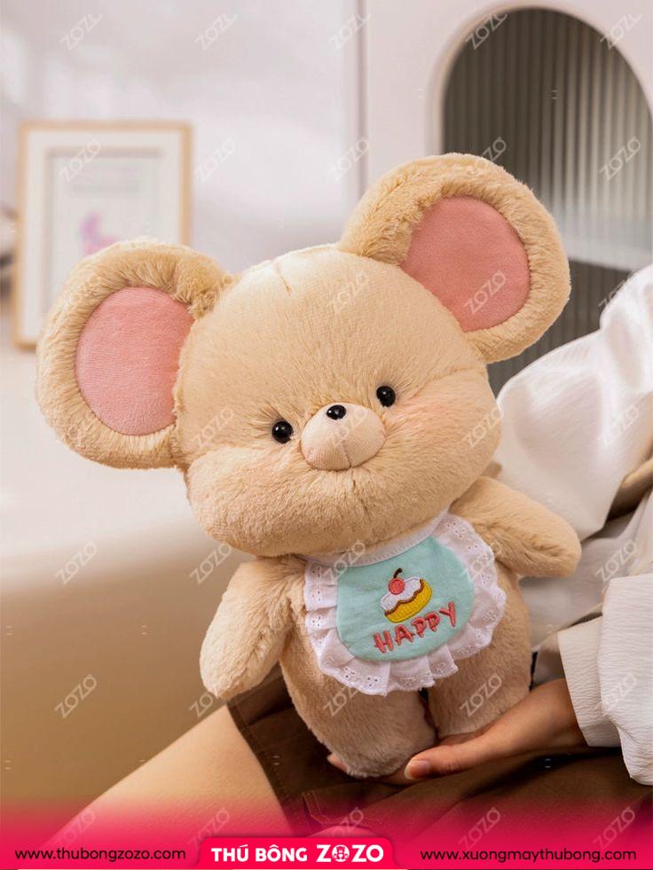 Kawaii Happy Mouse Nhồi Bông