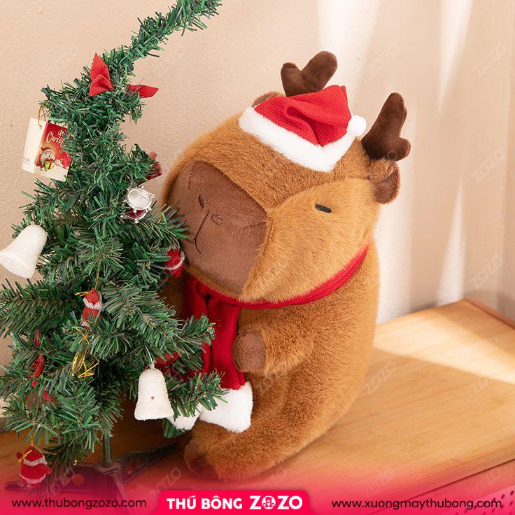 Thú Bông Christmas Capybara