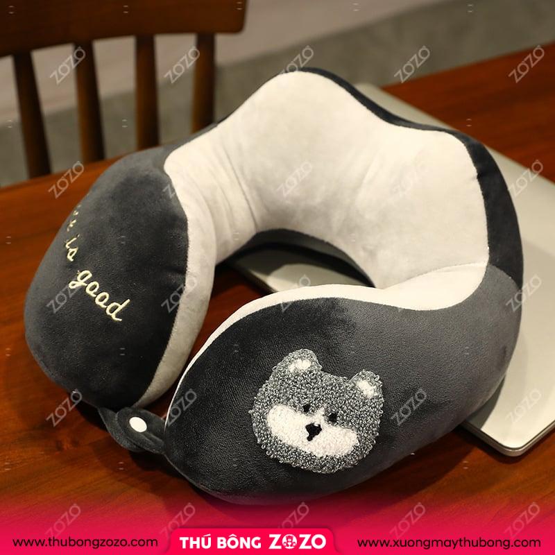 U-Shaped Pillow with Wavy Cat and Rabbit Embroidered Cotton – Passion Interiors - Passion for modernity